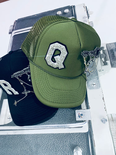 Vintage Bling Initial Trucker