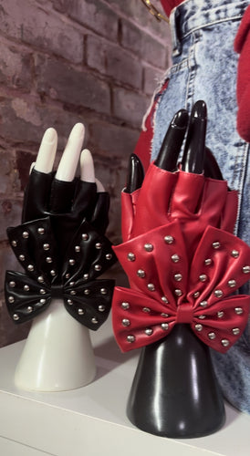 Vintage Studded Faux Gloves