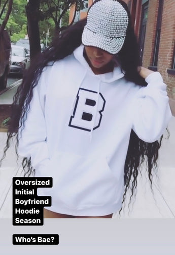 Oversized Boyfriend Initial Hoodie ( Men Sizes)