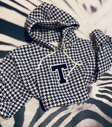 Vintage Houndstooth Hoodie (Men Sizes)