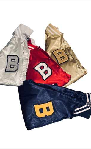 Vintage Satin Baseball V Jackets