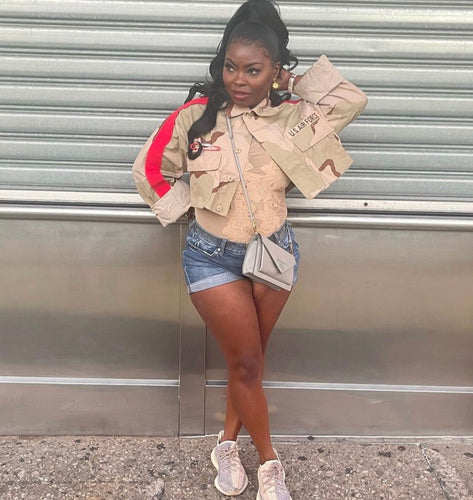 Vintage “Desert Storm” Elite Cropped Jacket